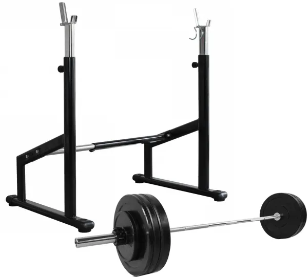 Odin Semi Pro Squat Rack + Vikter & Skivstång (100kg)
